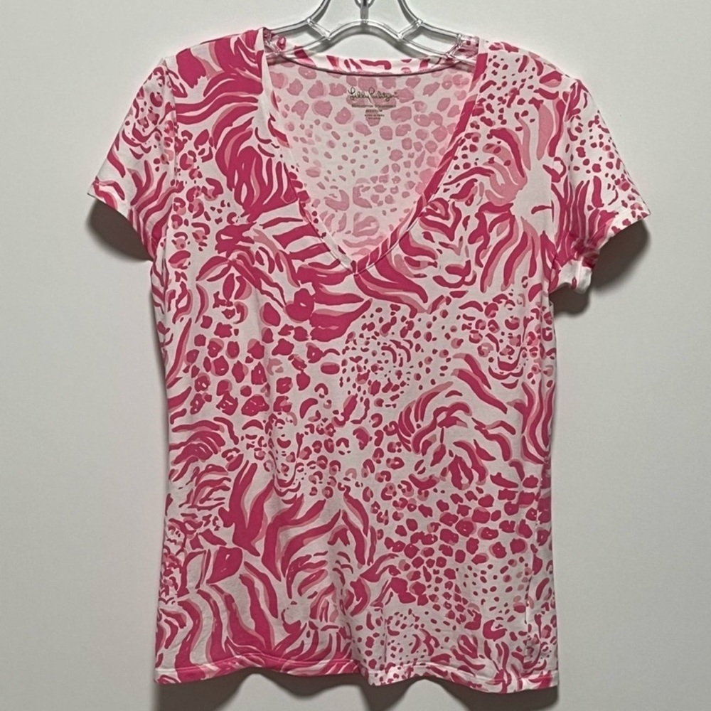 Lilly Pulitzer Pink Fitted Short Sleeve Tee